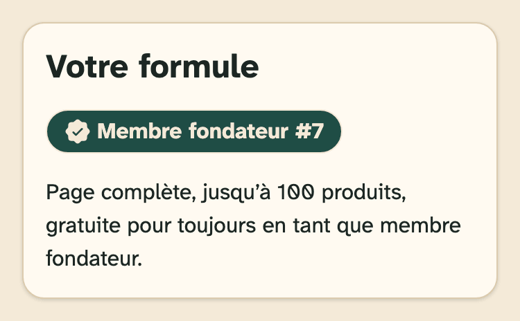 Capture d’écran de HobbyLux pour les créateurs sur un téléphone : Compte : votre formule.